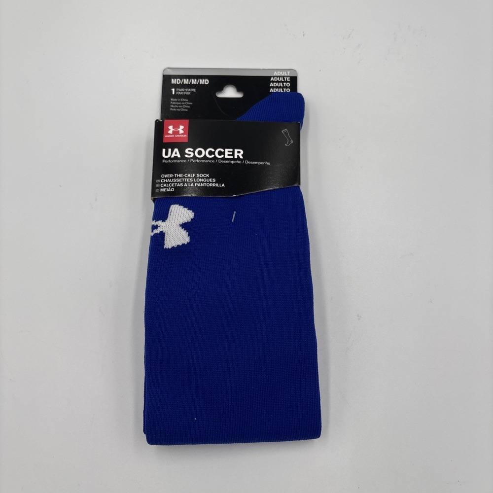 Under Armour Unisex Adult Medium Royal Blue UA Soccer Over-The-Calf Socks NWT